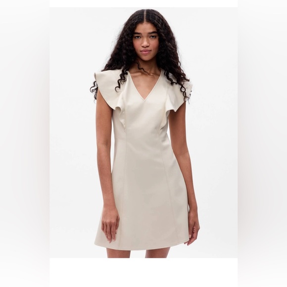 New with tags Vegan Leather Flutter Mini Dress US8 Tall - Picture 2 of 4